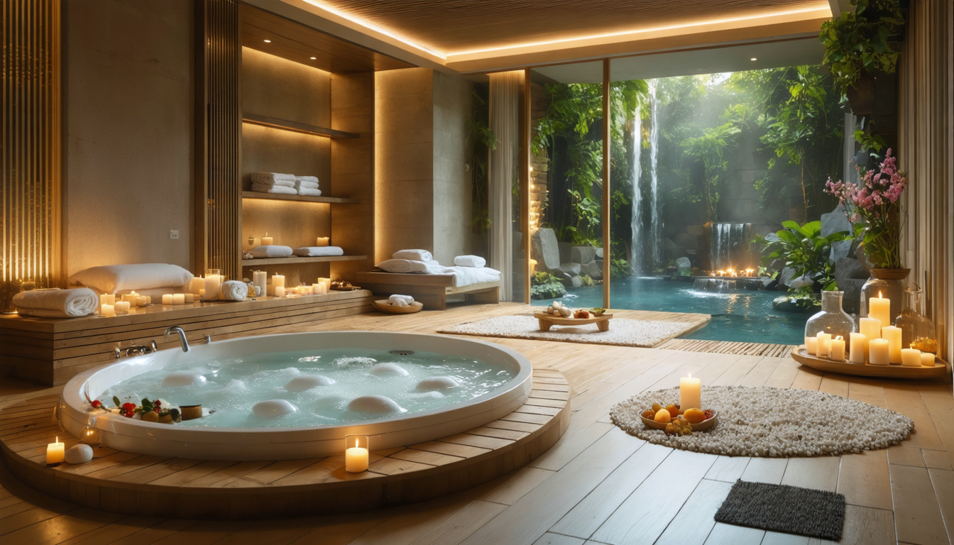 découvrez l'expérience unique d'un spa privatif : une immersion totale dans le bien-être contemporain, alliant relaxation, intimité et soins personnalisés pour éveiller tous vos sens.