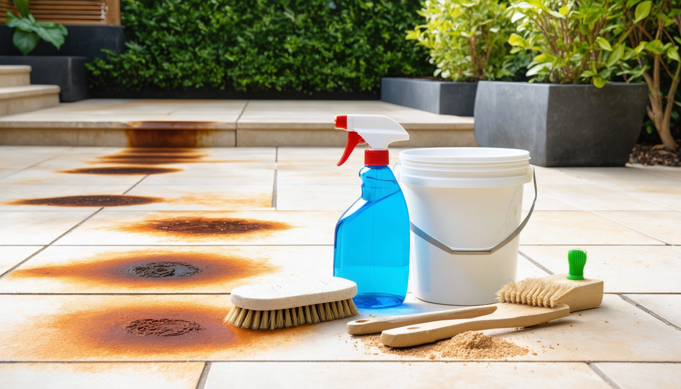 découvrez des conseils pratiques et des astuces simples pour enlever efficacement les taches de rouille de votre dalle de terrasse et redonner à votre extérieur tout son éclat.
